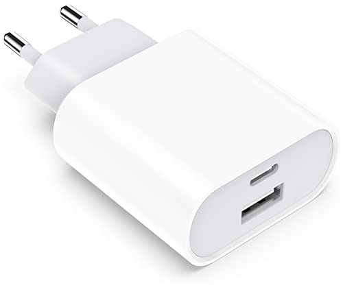 Chargeur Prise USB C Compatible with iPhone 16/16 Pro/16 Pro Max/16 Plus/15/14/13/12/11 /SE/X/XR/XS/Mini, 20W USBC Rapide Adaptateur Type C Secteur Mural Alimentation