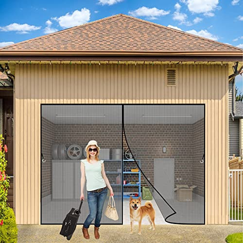 Insektenschutz Balkontür, 250x235 cm Magnet Insektenschutz Tür, Full Frame Klettverschluss, für Kellertür Wohnzimmer Terrassentür, Fliegenschutz ohne Bohren, Schwarz P