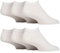 IOMI 6 Pairs Mens Diabetic Trainer Socks Cushioned Foot Wide Ankle Socks for Swollen Feet (6-11, White)
