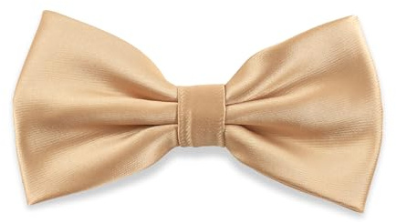Massi Morino Pajarita para hombres champán preanudada y ajustable - Pajarita de traje beige | Pajarita con gran selección de colores