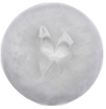 Outdooor Houppette à poudre ronde ultra douce pour le visage et le corps avec nœud en ruban – Applicateur de poudre corporelle pour bébé, enfant et adulte, outil de maquillage pour la maison et les