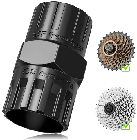 Fengzio zahnkranzabzieher 2 in 1 Fahrrad Kassette Werkzeug, Geeignet für das Entfernen von Spardosenverriegelungsringen mit 12 Zähnen und Freilaufwerkzeugen mit 12 Zähnen