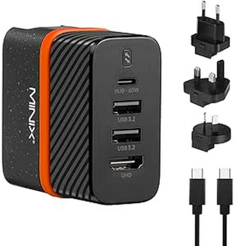 Bluestork Cargador de Pared PW-BS-65-GAN-C-2 Negro - Marca EAN: 3760162051032