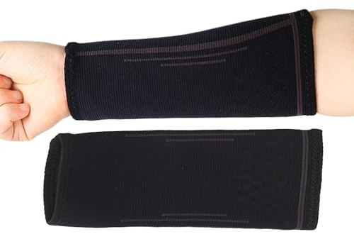 1 paire de protège-bras de volley-ball | 1 paire de manchons d' -bras de volley-ball | Protège-poignets d'entraînement respirants et de compression pour, adultes et jeunes, Noir, S