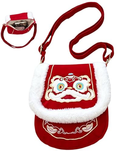 Generisch Lindas bolsas de tote,Bolso tradicional rojo de felpa para mujer - Bolso de hombro tradicional | Para el hogar Compras Mar Al aire libre Vacaciones Viajar Boda Fiesta Noche Vacaciones Viajar