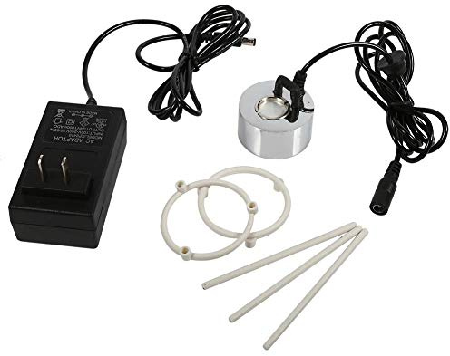 24V LED Maker Fogger Water Fountain Pond Fog Machine, Mini Size Large Capacity of Mist,with Guard, for Halloween and Other Holidays(US Plug)