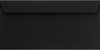 Netuno 25 Briefumschläge Schwarz DIN Lang 110x 220 mm 120g Design Umschläge DL Schwarz ohne Fenster farbige Brief-Kuverts Umschläge DL Briefhüllen bunt Papierumschläge für Einladungen
