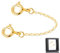 Gold Necklace Extender Chain for Women 18k Plated Sterling Silver Extension Bracelet Safety Link for Delicate Jewelry 2.3 Length