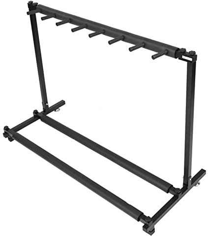 Ejoyous 5 Fach Gitarrenständer, Multifunktion Gitarrenständer Metallgitarren Display Stand Rack Organizer Gitarrenstativ Gitarre Halterung mit Gummikontakte, für Akustikgitarre Akustikbass(5)