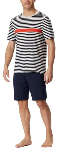 Schiesser Herren Schlafanzug kurz Rundhals - Nightwear Set, Grapefruit_181165, 54