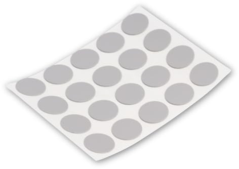 20x Selbstklebende Abdeckkappen für Schrauben, Bohrlöcher & kleine Macken - Universell einsetzbare Schraubenabdeckung (Grau, Ø 13 mm)