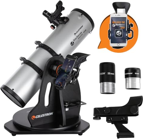 Celestron 22481 StarSense Explorer 130 mm Tisch-Dobson-Teleskop mit Smartphone-App-Unterstützung Funktioniert mit der StarSense-App - kompatibel mit iOS/Android