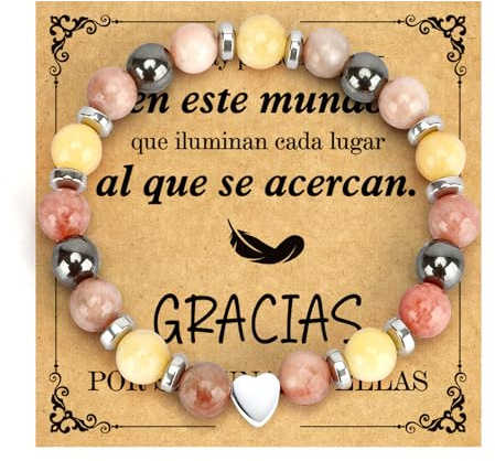 Regalo Profesora Regalo de Reyes Navidad Infantil Pulsera Piedras Naturales Mujer Regalos Para Maestras Pulsera Maestra Regalos Para Profesoras Regalo Profesores Profesora Maestra Maestra Infantil