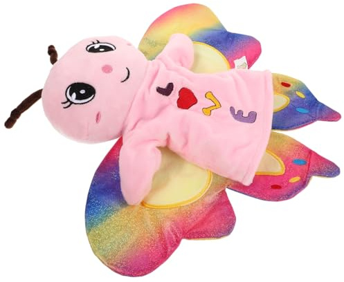 CHICAMPERA Burattino Forma di Farfalla di Peluche Bocca Mobile per Raccontare Storie e Giocare fare Finta Bomboniere per Fest Compleanno Natale per Ragazzo Ragazza