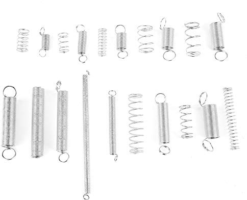 Zerodis Small Springs, 200PcsSet Carbon Steel Compression Extension Kit with Box, 20 Sizes Assortment Set, for Toys, Crafts, Sofas, Clamping Tools, Electric Appliance