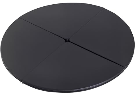 HOMCOM Tappeto per Pole Dance Ballo Ginnastica Antiscivolo Pieghevole per Casa Palestra in PVC EPE Nero Ф150x5cm