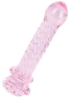 EIS Glasdildo mit Rose | 11,5 cm Länge | Konische Spitze & Breite Basis für Extra Stimulation | Sexspielzeug für Frauen | Ideal für Temperaturspiele