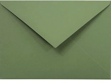 Netuno 25 kuvert olivgrön DIN C6 114 x 162 mm 120 g Materica Verdigris brevkuvert i färg högkvalitativ C6-kuvert färgglada för inbjudningskort bröllopskort födelsedagskort | 120 g Materica Verdigris – eleganta gröna kuvert naturpapper för jul, advent, inbjudningar, höst och gratulationskort