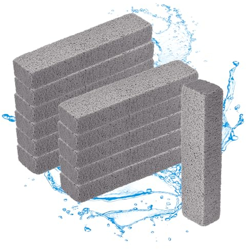 12 pezzi Pietra di Pulizia,Pietra Pomice Spazzole,Pietra per la pulizia della griglia,Pietra Pomice Spazzole per Pulizia,Pietra pomice per la pulizia,Adatto per griglie, cucine, docce, bagni, lavelli