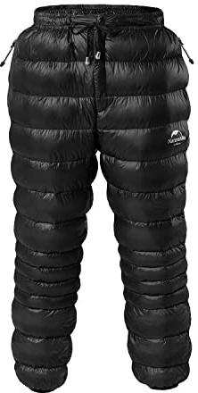 Naturehike Daunenhose Winter Ultraleichte Warme Enten Daunenhose mit Seitentaschen Herren Damen wasserdichte Winddichte Schneehose Outdoor Camping Bergsteigen Skifahren