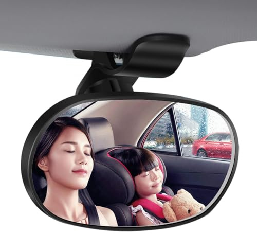 Espejos de coche para niños,Espejos para asientos de coche, Espejos para niños con clip en el asiento trasero, Espejos irrompibles con ventosa ajustable de 360 ° en el asiento