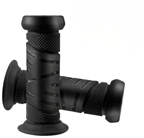 Poignées Velo Enfant Batheidon, Poignée Trottinette Enfant en Caoutchouc Antidérapante avec Protection de sécurité, Poignées pour Trottinette, Vélo de Course et Tricycle, Noir, 22 mm