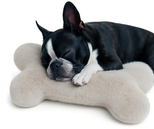 Pillow For Dog Dog Large Bone Shaped Cushion 60 × 40 cm – Calming Pet Cushion – Plush Comfort Pillow for Dogs & Puppies To Sleep On