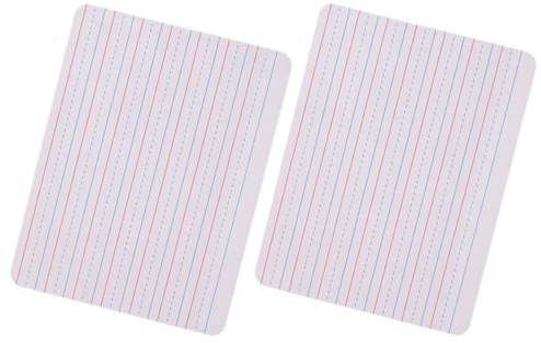 SUPVOX Lot de 2 Tableaux Blancs Pédagogiques Effaçables à Sec 23x30 Cm, Double Face, Bois Robuste, Tableau Portatif pour Apprentissage et Prise de Notes en Bureau ou École