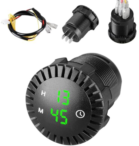 Mini Båtklocka Vattentät 12V 24V Elektronisk Klocka | Touchnavigering Motorcykel Digital Klocka för Pendling Kortturer Äventyr Stadsväg Stadskörning Män Förare