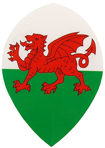 Wales / Welsh Pear Shaped Dart Flights (5 Sets)