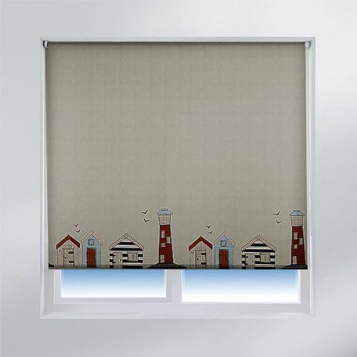 UNIVERSAL Beach Hut Patterned Daylight Roller Blind, Multi, W150cm