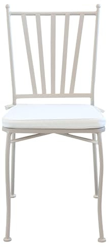 milani home Set Tavolo Giardino Ovale Fisso con Piano in Mosaico 160 X 90 con 4 Sedie in Ferro Tortora per Esterno
