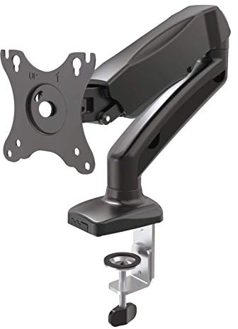 Deltaco ARM-534 monitorfäste för skrivbord 33–27 tum gaslyft 360 graders rotation VESA 75/100 svart