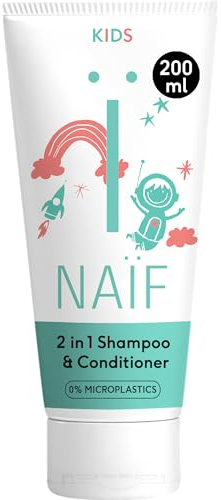 Naïf - 2 in 1 Kinder Shampoo & Spülung - 0% Parfüm - Ohne SLES, Mikroplastik oder Silikone - Mildes - Conditioner - Dermatologisch getestet - 200ml
