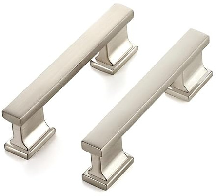 Ravinte Hardware 5 Pack 3 Inch (76mm) Brushed Nickel Cabinet Pulls, Heavy Duty Kitchen Drawer & Cupboard Handles, Solid Cabinet Hardware