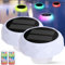 Chlorine Dispenser 2 Pack, Floating Chlorine Dispenser with Colorful Solar Pond Lights, Large Capacity Chlorine Floater, Pool Chlorine Dispenser Floater for Hot Tub, Swimming Pool, Spa