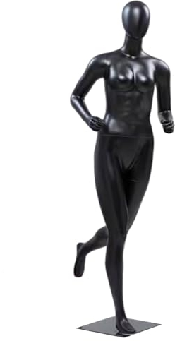 Manichino Dispositivo di Vestiti Sportivi Mannequin Completo - Maschio/ Femmina/ Bambino, Funzionamento del Busto del Corpo Manikin Nero, Forma di Abbigliamento Staccabile per Negozio di Sportivo ( Si