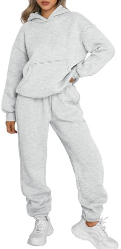 Trendy Queen Sweatsuits Women 2 Piece Outfit Two Piece Lounge Sets Hoodies and Sweatpants Fall Fashion Clothes 2026 Tracksuit