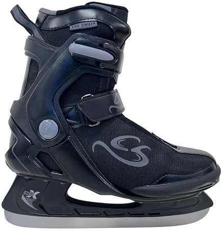 Cox Swain Schlittschuhe Frost, Softboots für Kinder und Erwachsene, Anfänger/Fortgeschrittene, Bequeme Passform, Edelstahlkufe vorgeschliffen Gr. 45