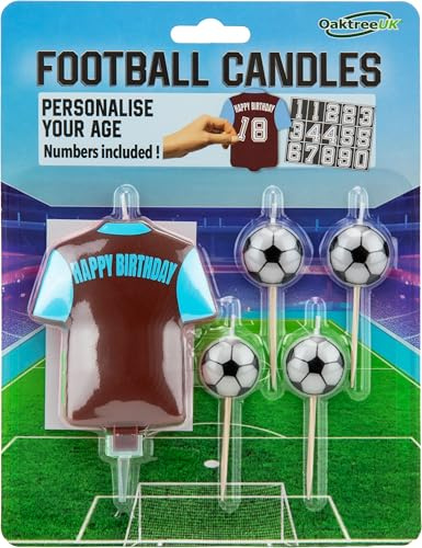 8cm Football Shirt Candle Claret/Blue
