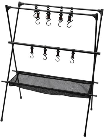 WGFOIP Grande para Acampar Colgante con Malla y Gancho Multicapa Multicapa Colapsable Las Herramientas para Acampar Herramientas para Colgar Organizador para Herramientas de Barbacoa