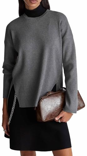 United Colors of Benetton Maglia G/C M/L 17Q3D10F9 Maglione, Grigio, XL Donna