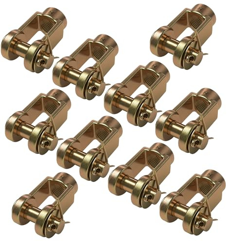 10 Pack Slack Adjuster Clevis Pin Kit for Air Brake Chambers with 1/2'' Pin Push-Rod Clevis, 5/8'' Female Thread Standard Stroke Clevis-Yoke Replaces 1245C185