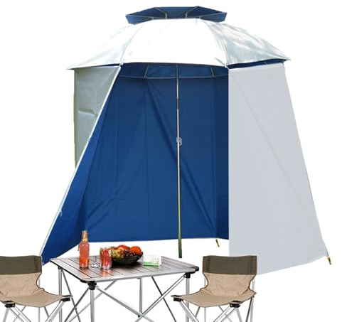 Sombra portátil, tienda de campaña, impermeable, semicircular, tela envolvente para sombrilla UV, toldo de playa, refugio para sol y lluvia, no incluido