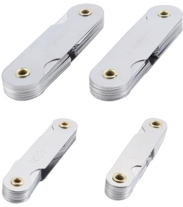 ACOLY Set Of 4 Radius Strips, Stainless Steel, Gauges Other Gauges Concave Convex Measuring Tool R0.3-1.5 / R1-6.5 / R7-14.5 / R15-25