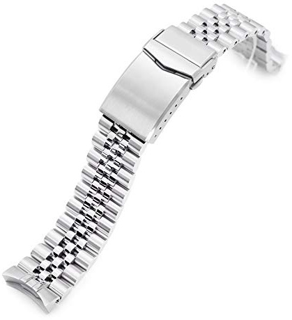 20mm Super-J Louis Metallarmband für New Seiko 5-40mm gebürstet