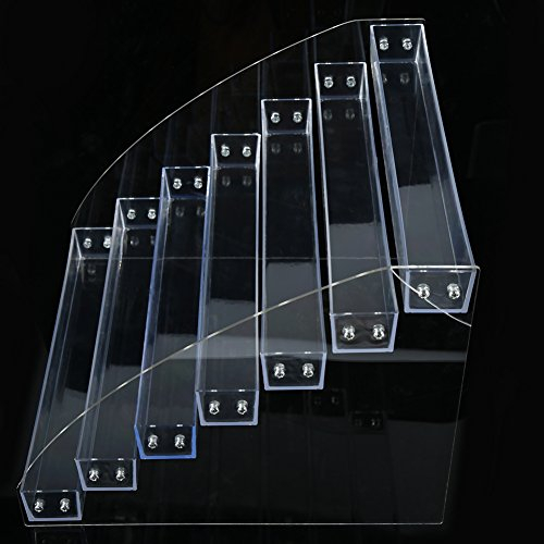Wakects Supporto per Smalto per Unghie, Smalto per Unghie Acrilico Trasparente Espositore per Trucco, Espositore Trucchi da Tavolo, Scaffale per Smalti(7 Livelli)