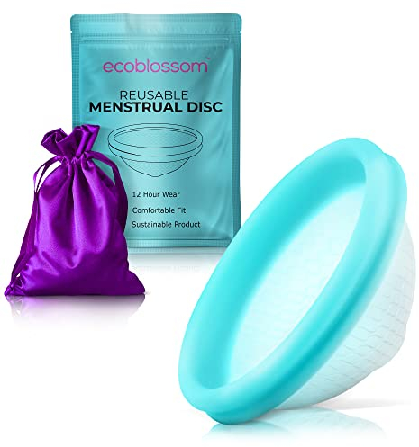 Reusable Menstrual Disc - Soft Period Disc for Women (Small (Pack of 1), Cyan)