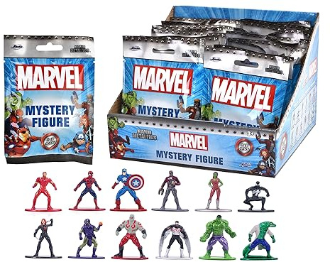 Jada Toys 253221016 - Marvel Nanofigurer Blind Pack - Marvel Samlarfigurer i Metall i Blind Pack, 4 cm, Från 3 år, Slumpmässigt Urval