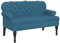 vidaXL Sitzbank, Bank Polsterbank mit Rückenlehne, Bettbank mit Holzbeinen, Flurbank Ottomane für Wohnzimmer Büro, Modern, Blau Samt
